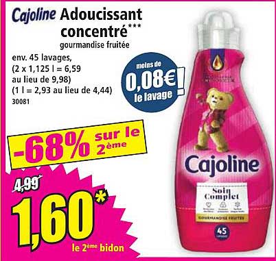 Cajoline Adoucissant concentré***