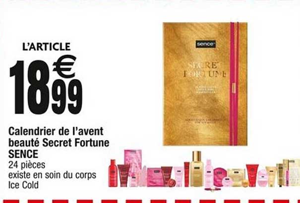 Calendrier de l’avent beauté Secret Fortune SENCE