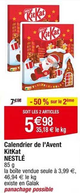 Calendrier de l'Avent KitKat NESTLÉ