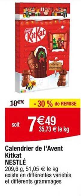 Calendrier de l'Avent Kitkat NESTLÉ