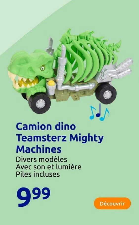 Camion dino Teamsterz Mighty Machines