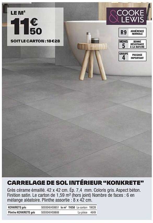 CARRELAGE DE SOL INTÉRIEUR “KONKRETE”