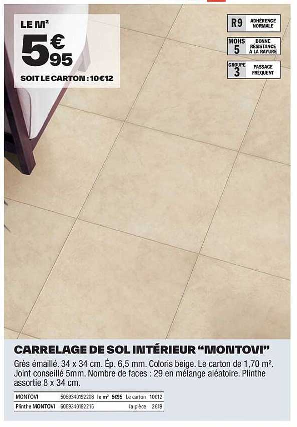 CARRELAGE DE SOL INTÉRIEUR "MONTOVI"