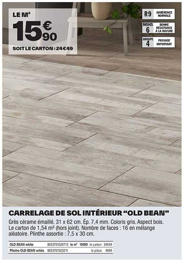 CARRELAGE DE SOL INTÉRIEUR "OLD BEAN"