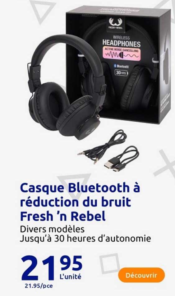 Casque Bluetooth à réduction du bruit Fresh 'n Rebel