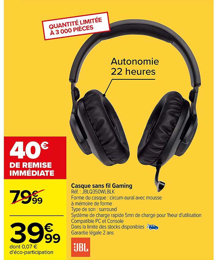 Casque sans fil Gaming