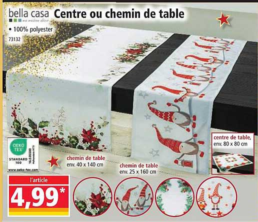 Centre ou chemin de table