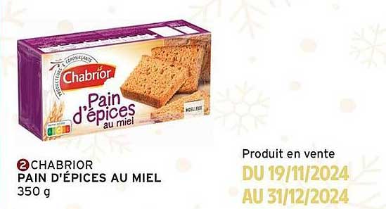 Chabridor Pain d'épices au miel