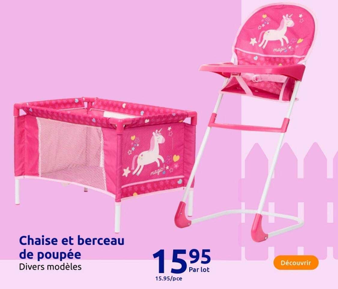 Chaise et berceau de poupée