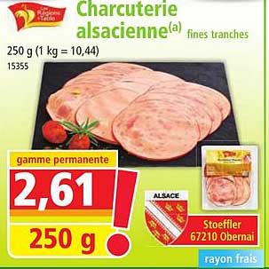 Charcuterie alsacienne(a) fines tranches