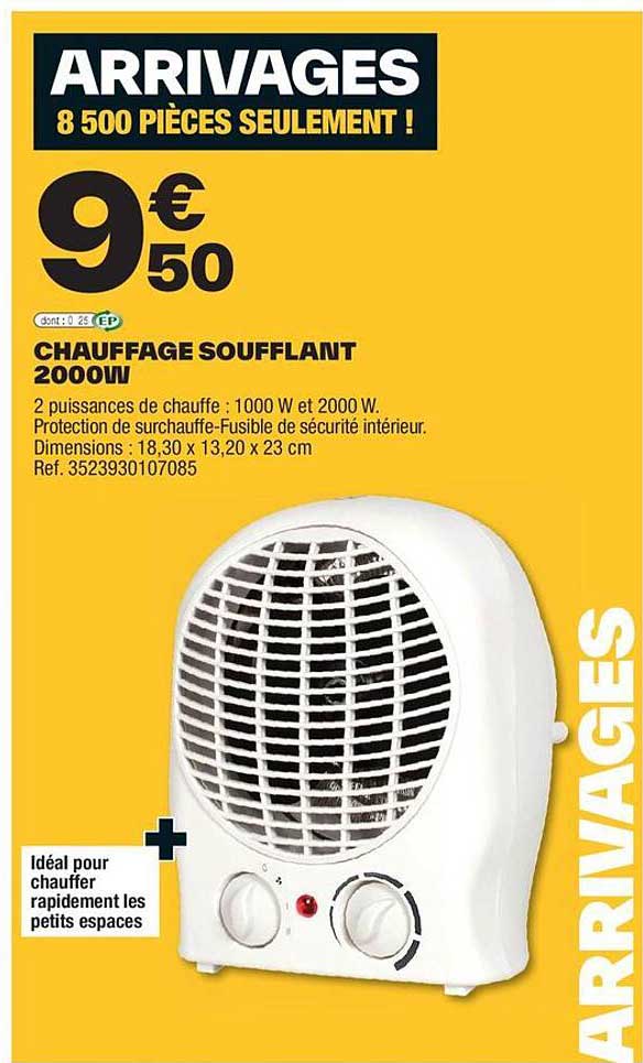 CHAUFFAGE SOUFFLANT 2000W