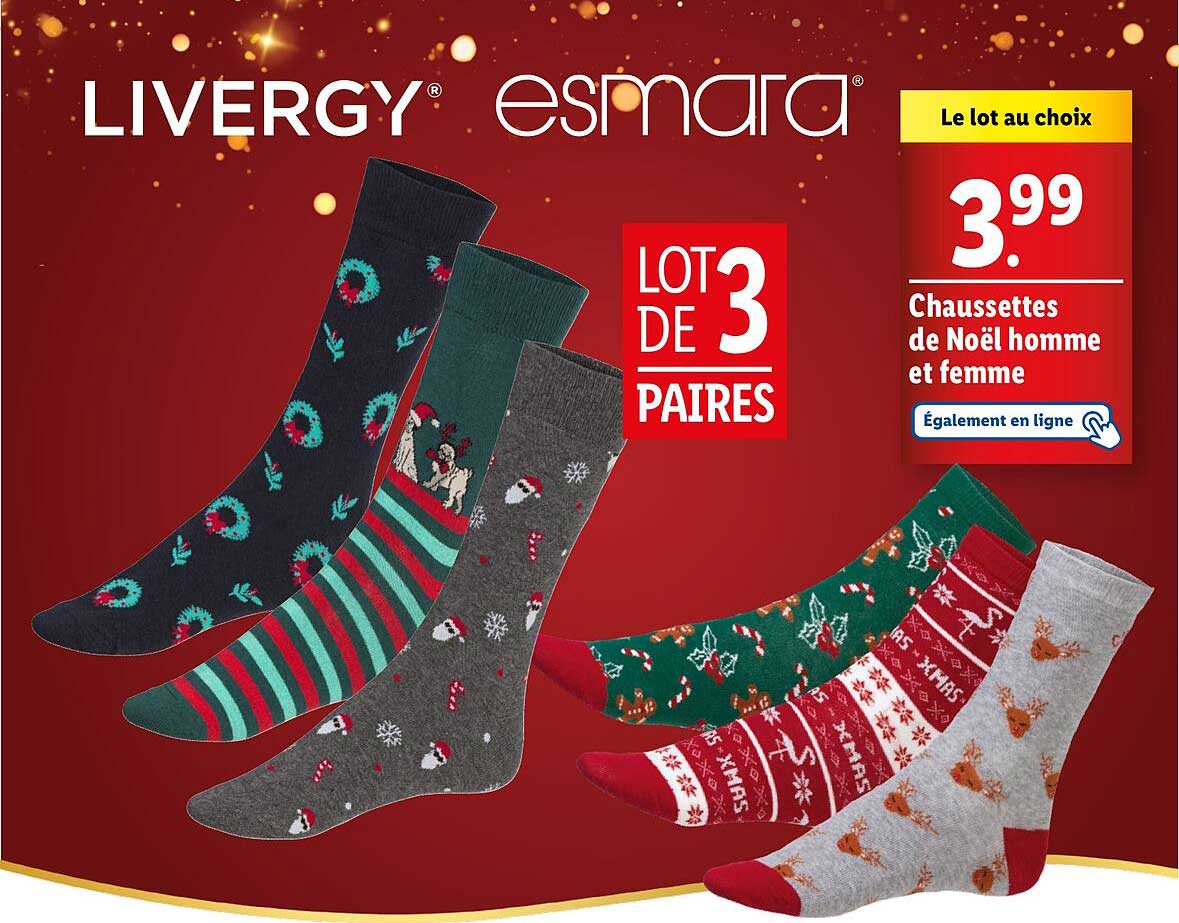 Chaussettes de Noël homme et femme