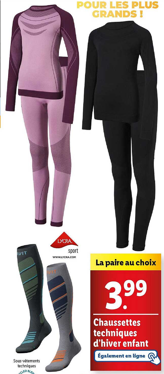 Chaussettes techniques d’hiver enfant