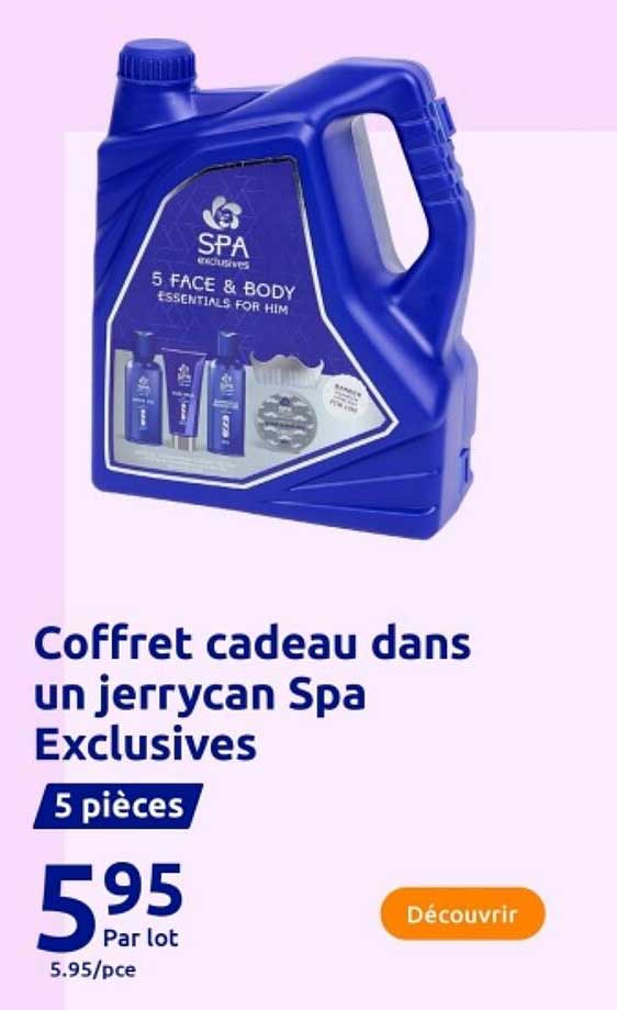 Coffret cadeau dans un jerrycan Spa Exclusives