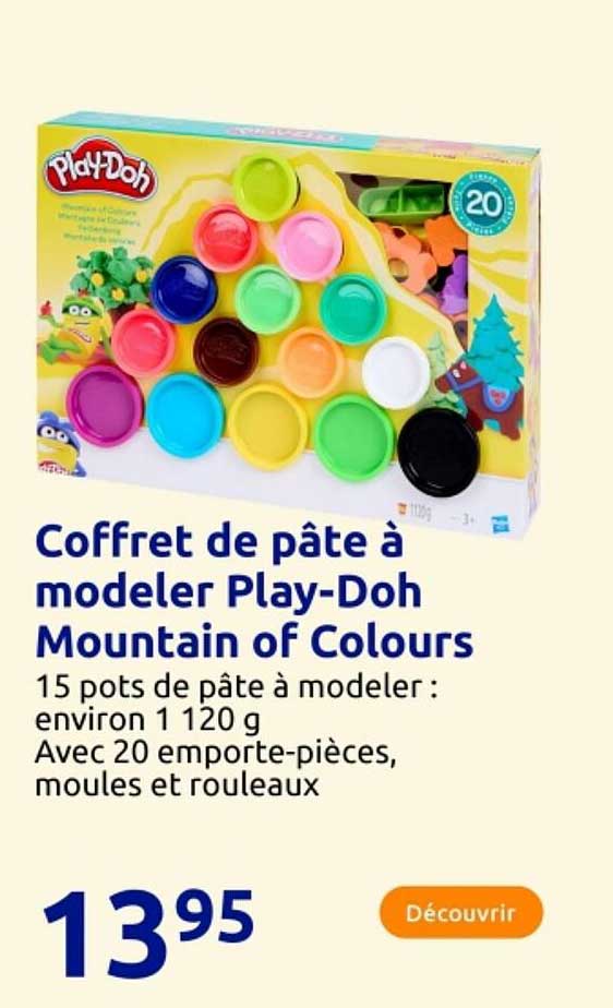 Coffret de pâte à modeler Play-Doh Mountain of Colours