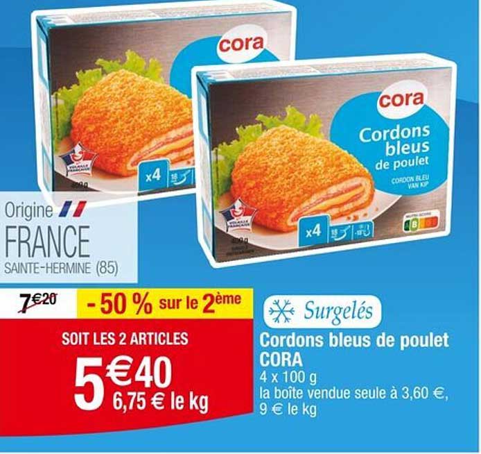 Cordons bleus de poulet CORA