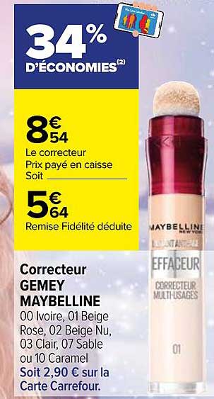 Correcteur GEMEY MAYBELLINE EFFACEUR CORRECTEUR MULTISUSAGES