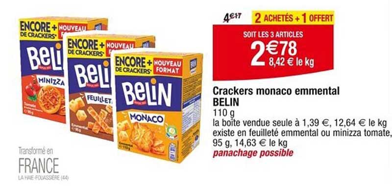 Crackers monaco emmental BELIN