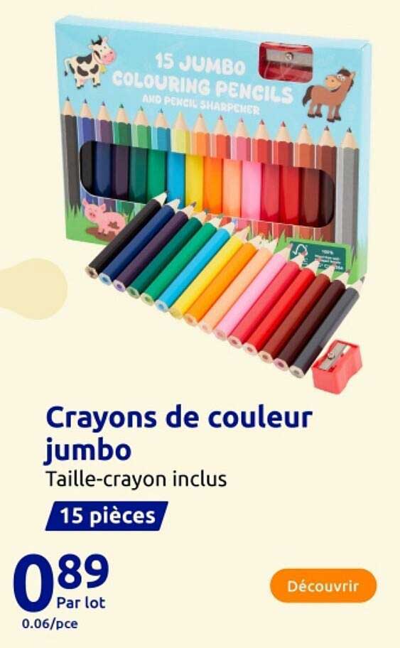 Crayons de couleur jumbo