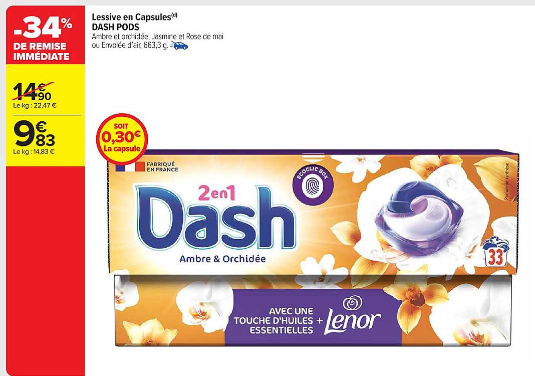 DASH PODS Ambre & Orchidée