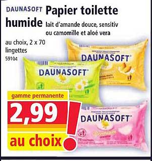 DAUNASOFT Papier toilette humide