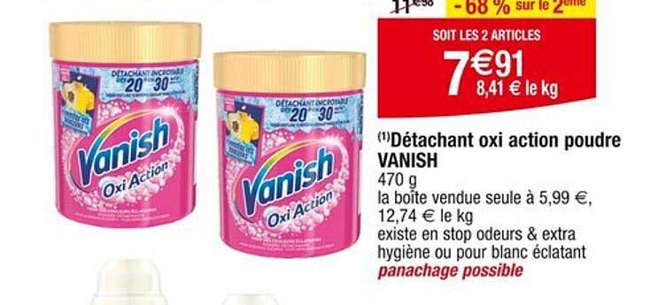 Détachant oxi action poudre VANISH