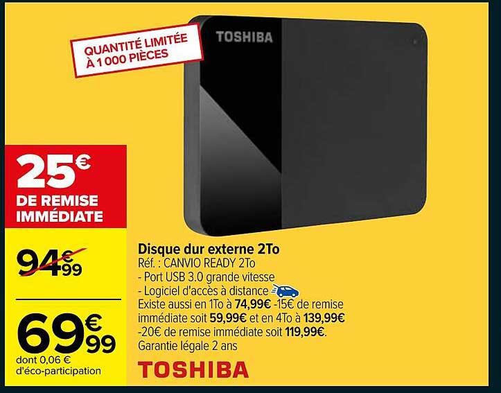 Disque dur externe 2To