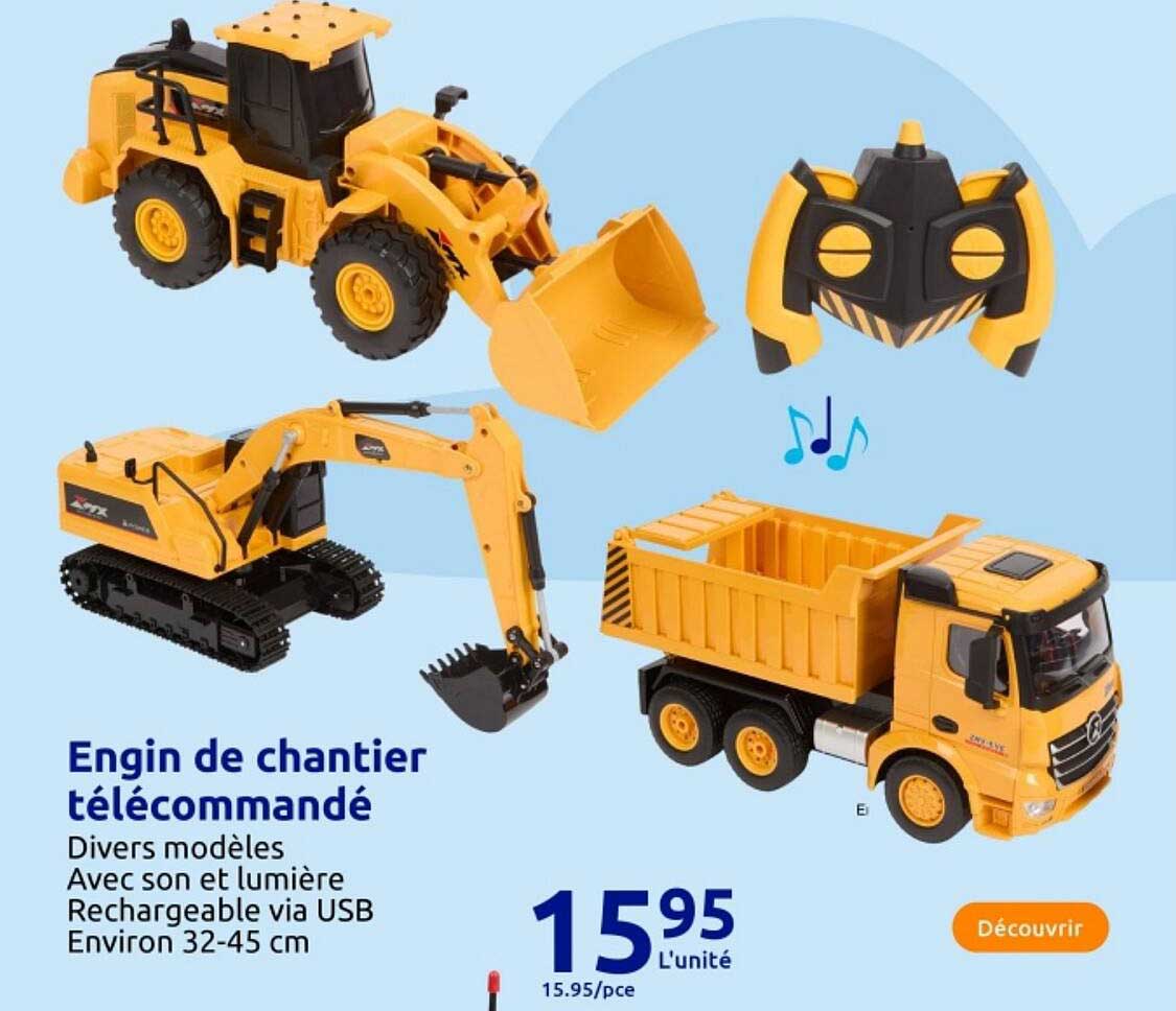 Engin de chantier télécommandé