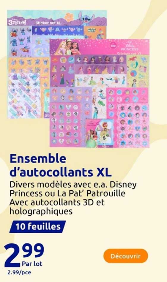 Ensemble d'autocollants XL