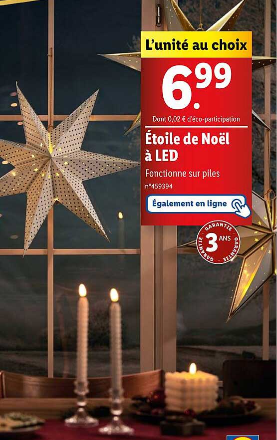 Étoile de Noël à LED