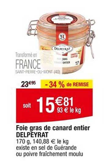 Foie gras de canard entier DELPEYRAT