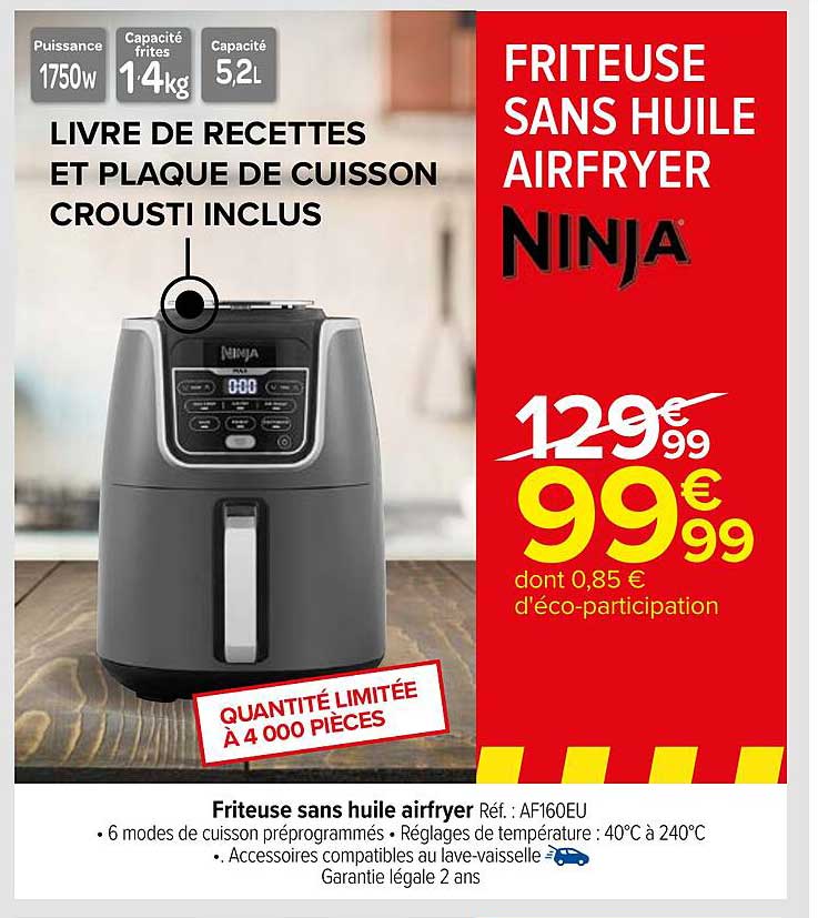 FRITEUSE SANS HUILE AIRFRYER NINJA