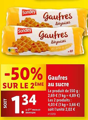 Gaufres au sucre