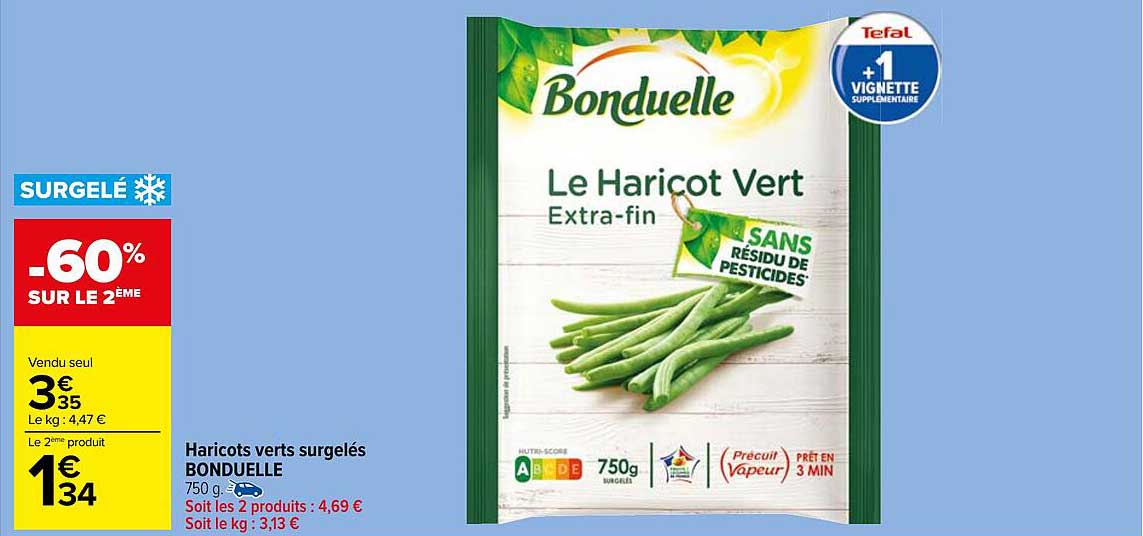 Haricots verts surgelés BONDUELLE