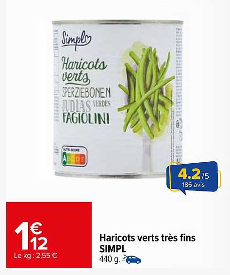 Haricots verts très fins SIMPL