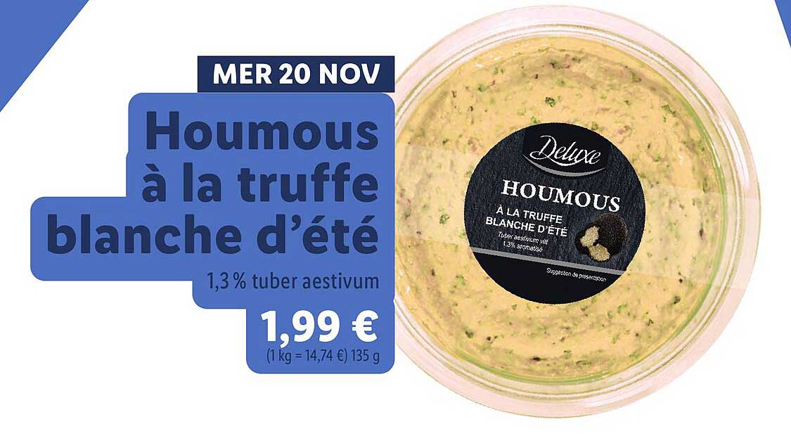 Houmous à la truffe blanche d’été