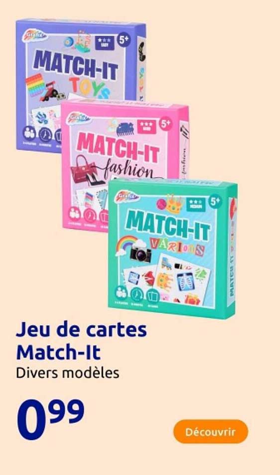 Jeu de cartes Match-It