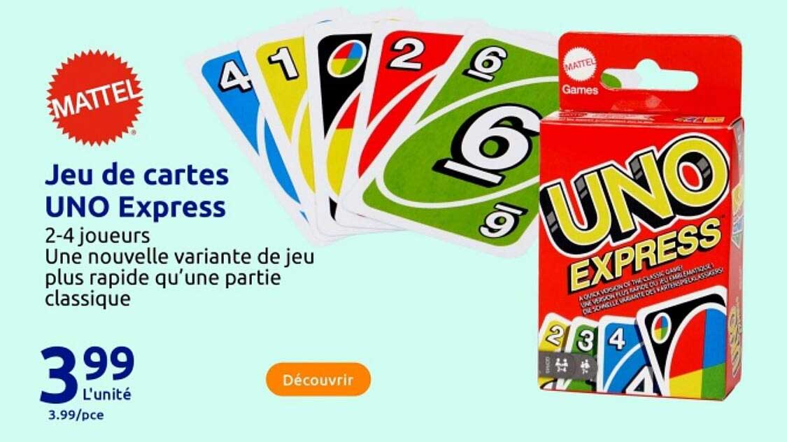 Jeu de cartes UNO Express