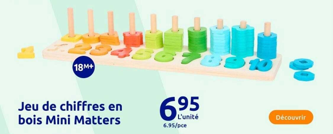 Jeu de chiffres en bois Mini Matters