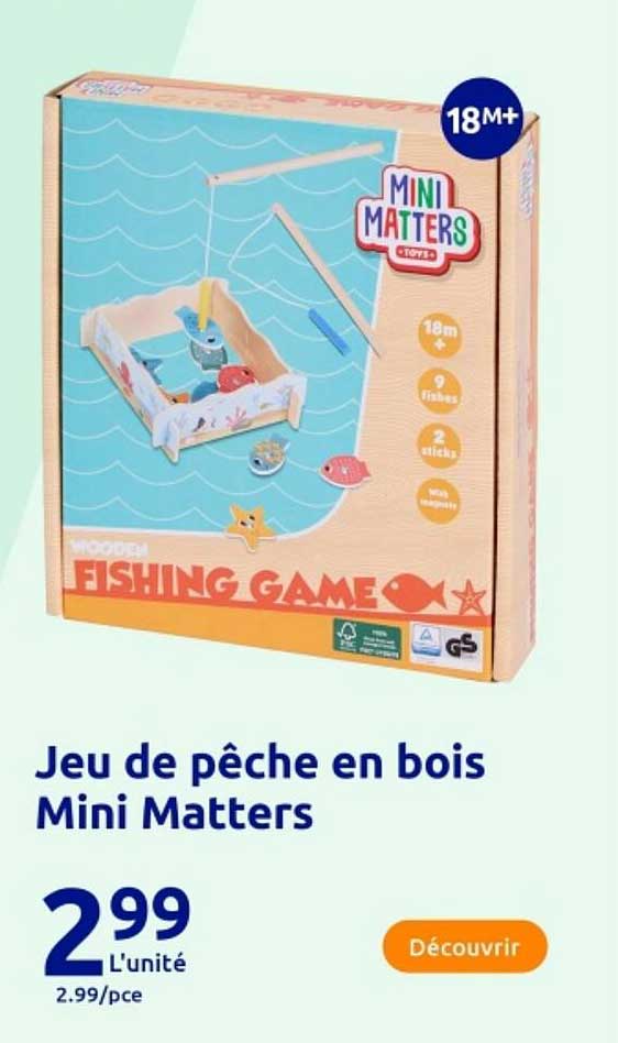 Jeu de pêche en bois Mini Matters