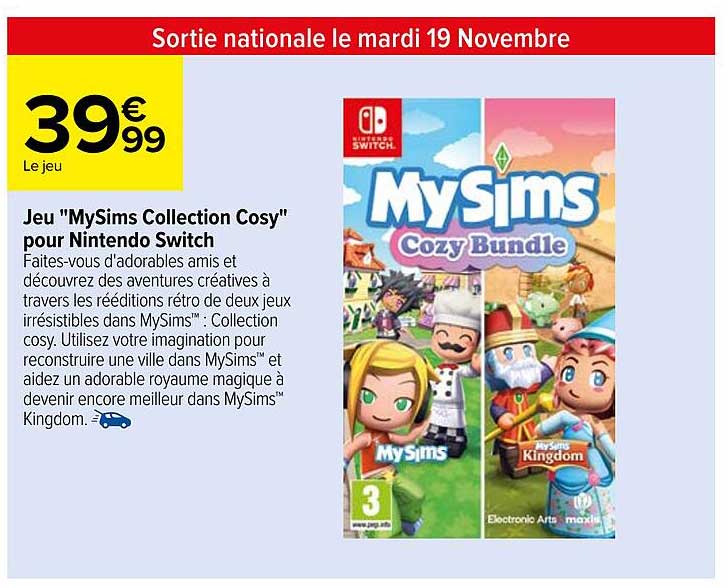 Jeu "MySims Collection Cosy" pour Nintendo Switch