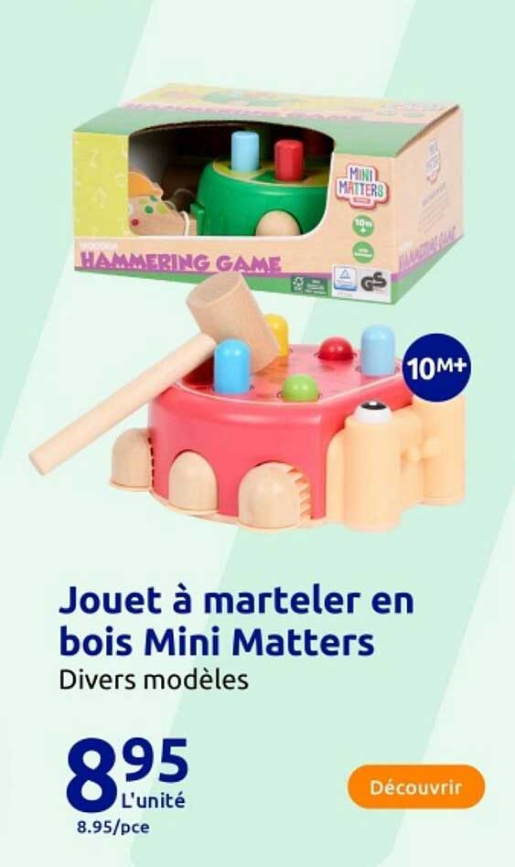 Jouet à marteler en bois Mini Matters