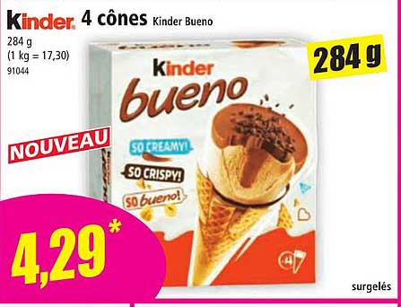 Kinder 4 cônes Kinder Bueno