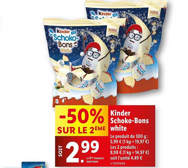 Kinder Schoko-Bons white