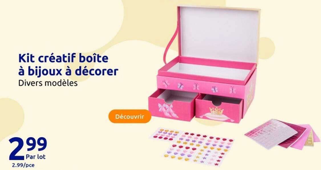 Kit créatif boîte à bijoux à décorer