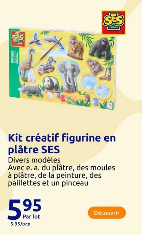 Kit créatif figurine en plâtre SES