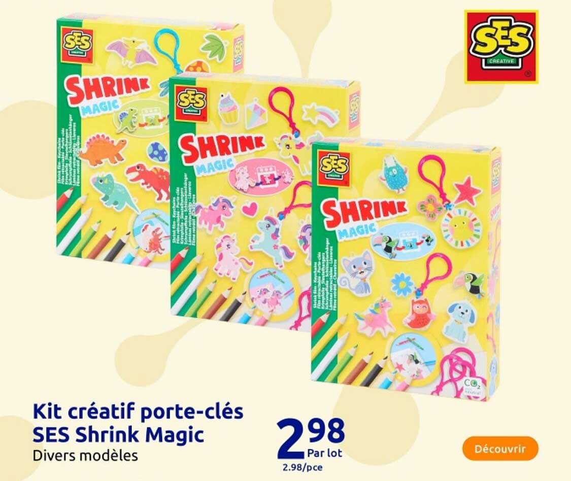 Kit créatif porte-clés SES Shrink Magic