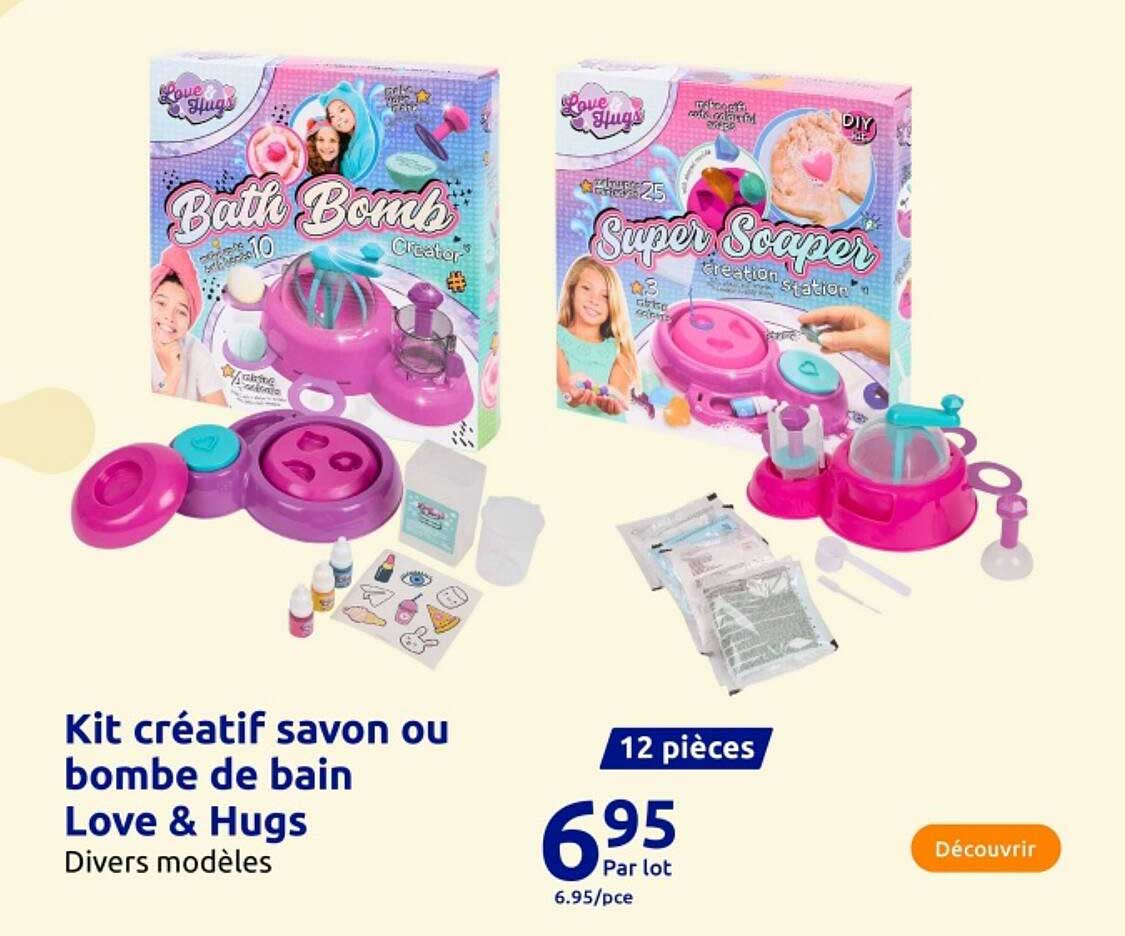 Kit créatif savon ou bombe de bain Love & Hugs