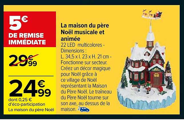 La maison du père Noël musicale et animée