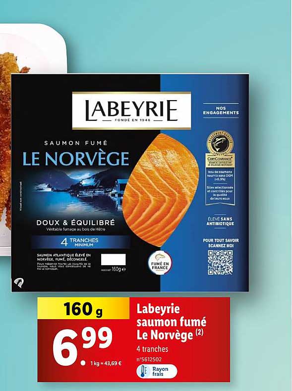 Labeyrie saumon fumé Le Norvège